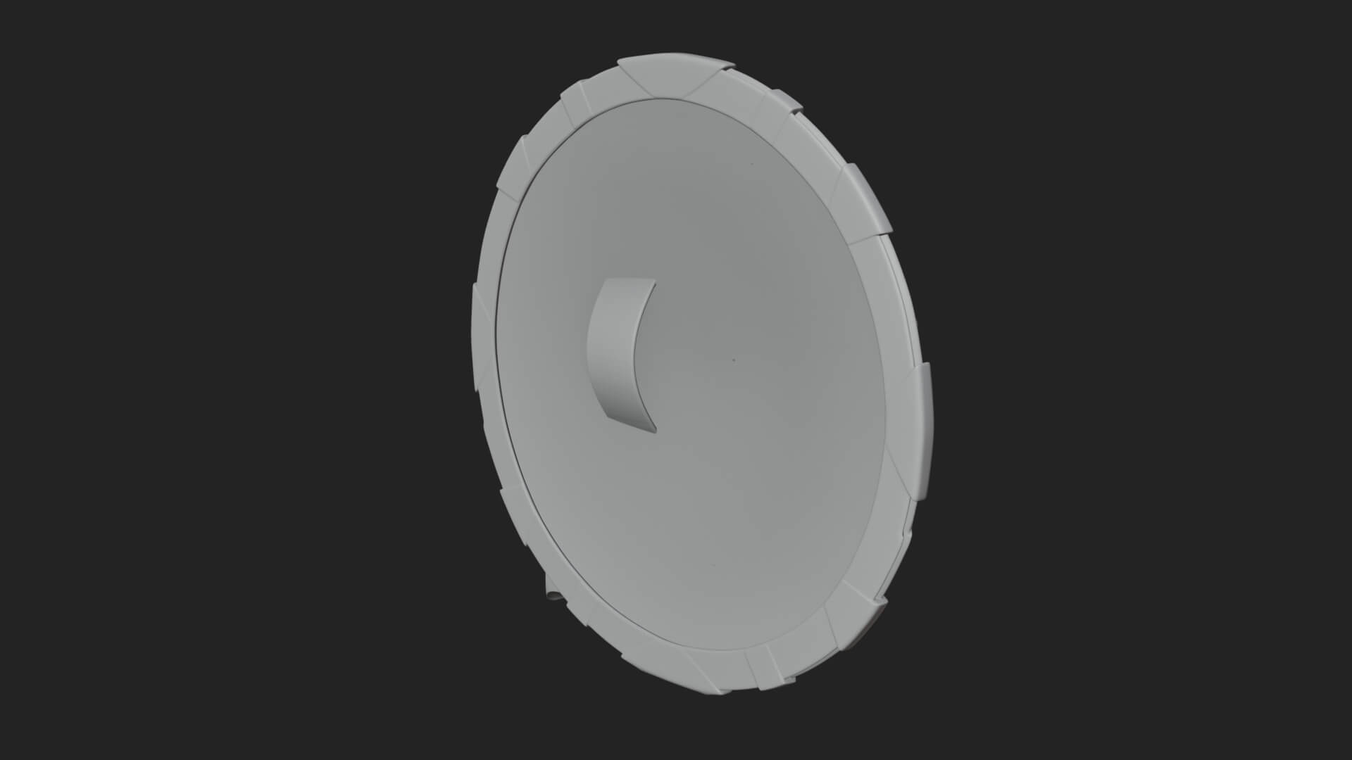 Riveted Round War Shield Model Design 2 3D Print Model 3D Model