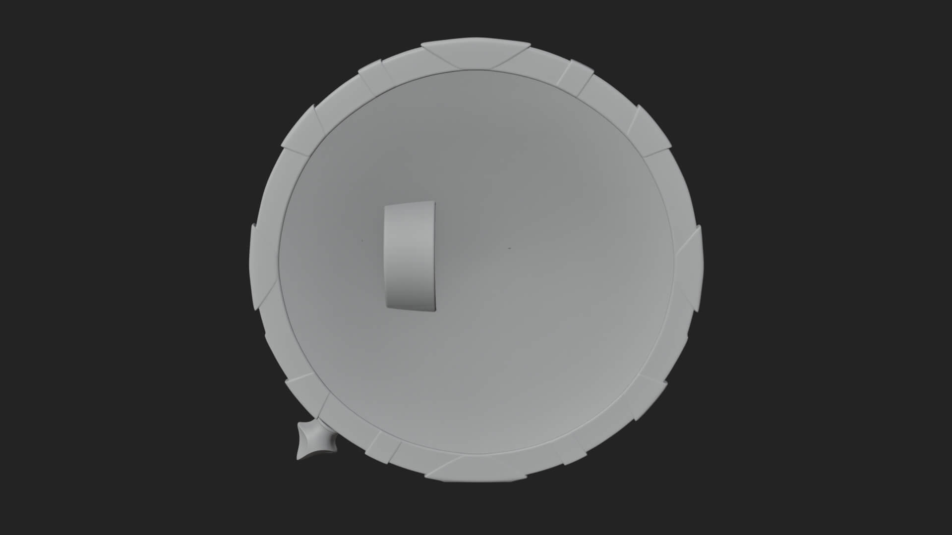 Riveted Round War Shield Model Design 2 3D Print Model 3D Model