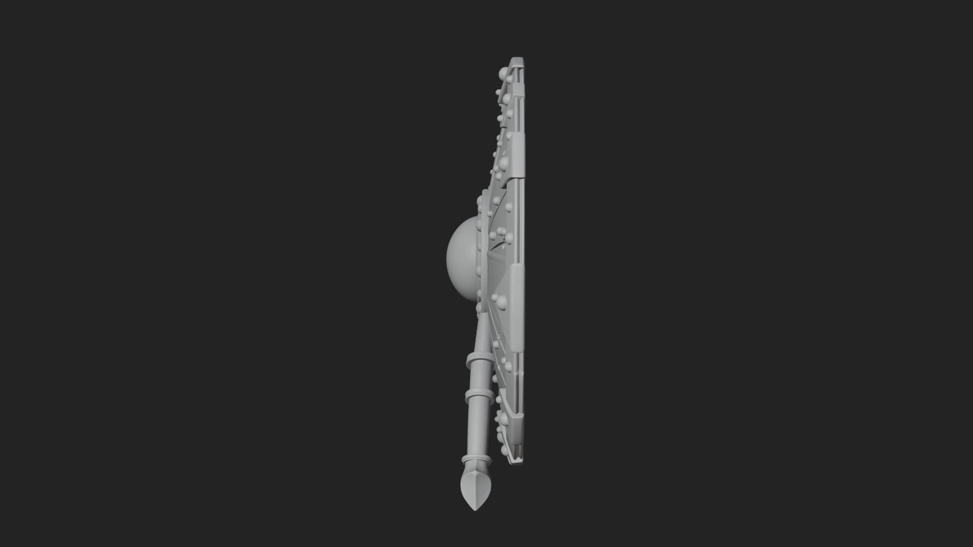 Riveted Round War Shield Model Design 2 3D Print Model 3D Model