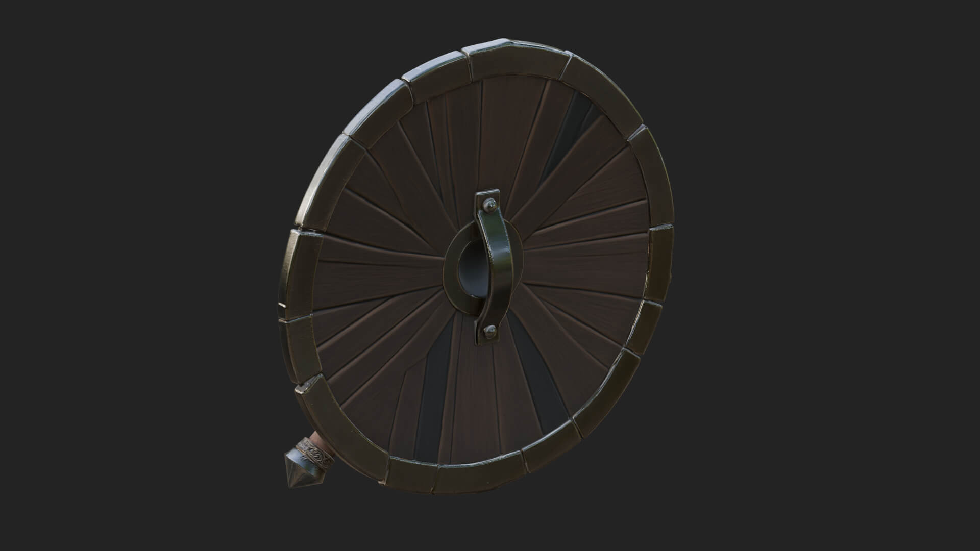 Riveted Round War Shield Model Design 20 3D Print Model 3D Model