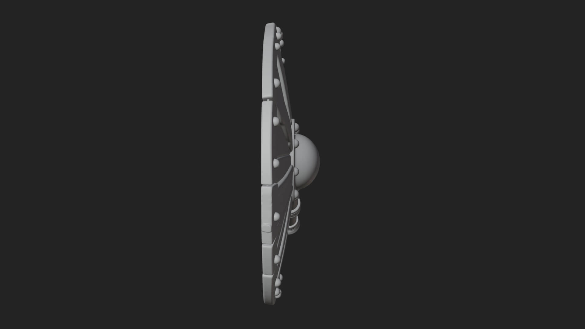 Riveted Round War Shield Model Design 20 3D Print Model 3D Model