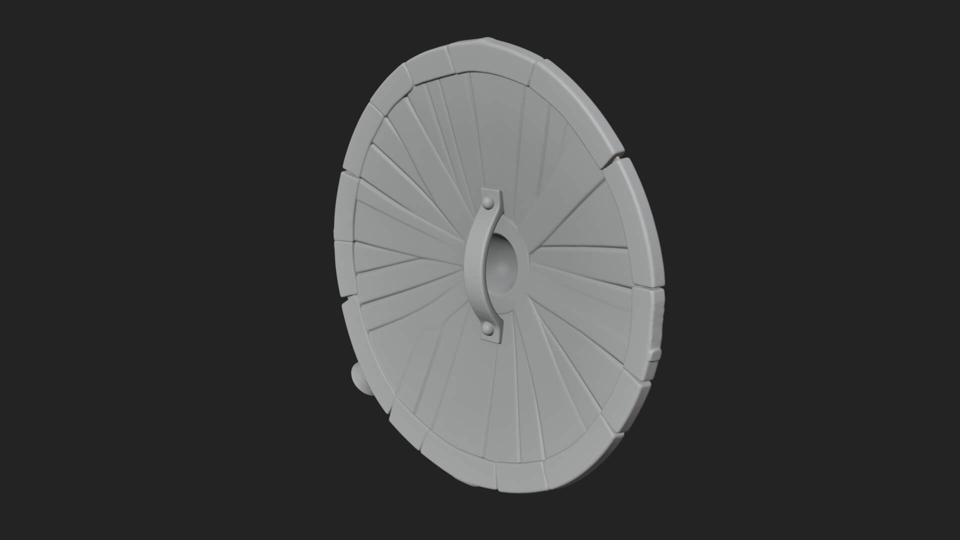 Riveted Round War Shield Model Design 20 3D Print Model 3D Model