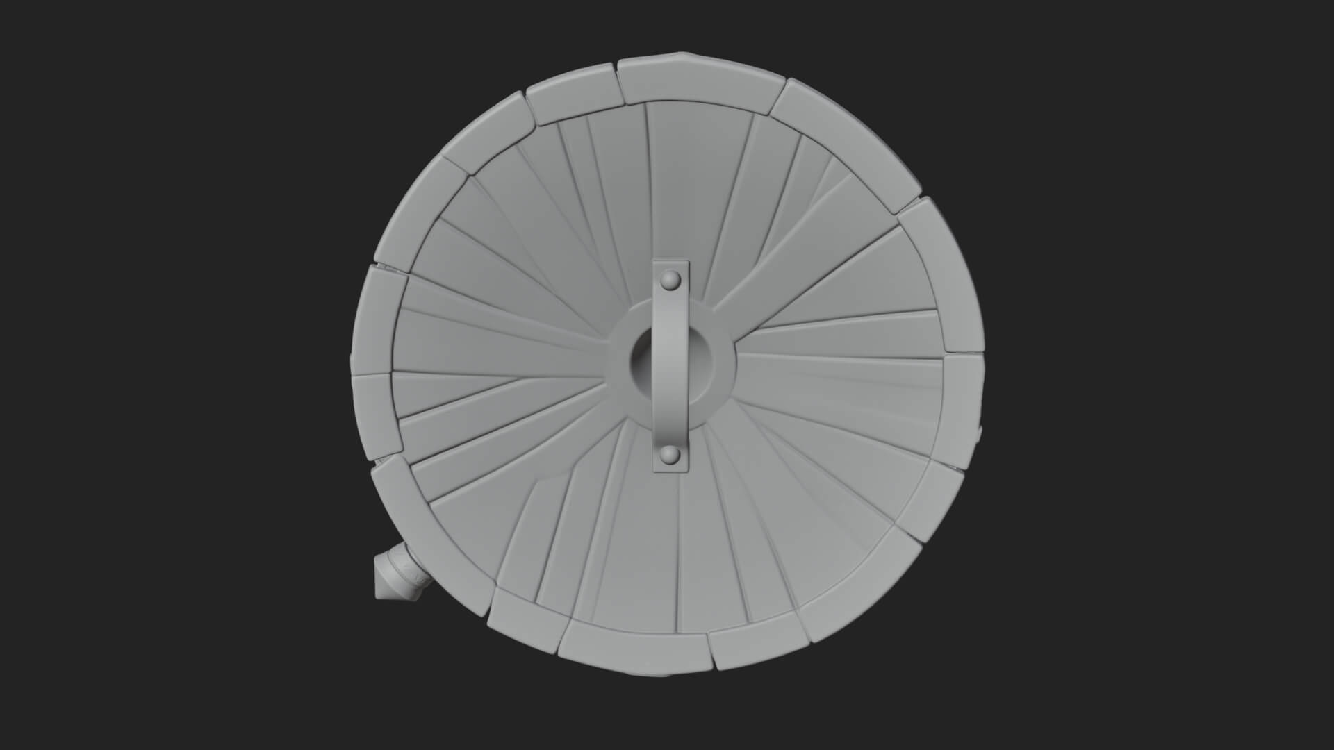 Riveted Round War Shield Model Design 20 3D Print Model 3D Model