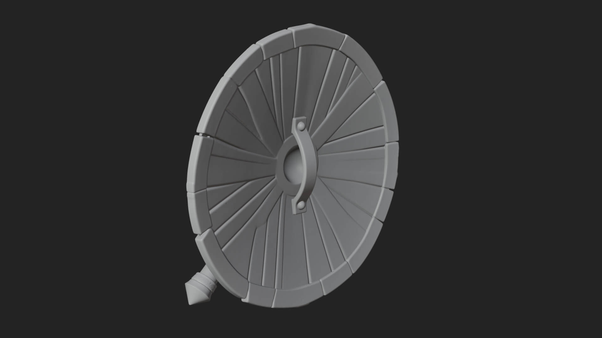 Riveted Round War Shield Model Design 20 3D Print Model 3D Model