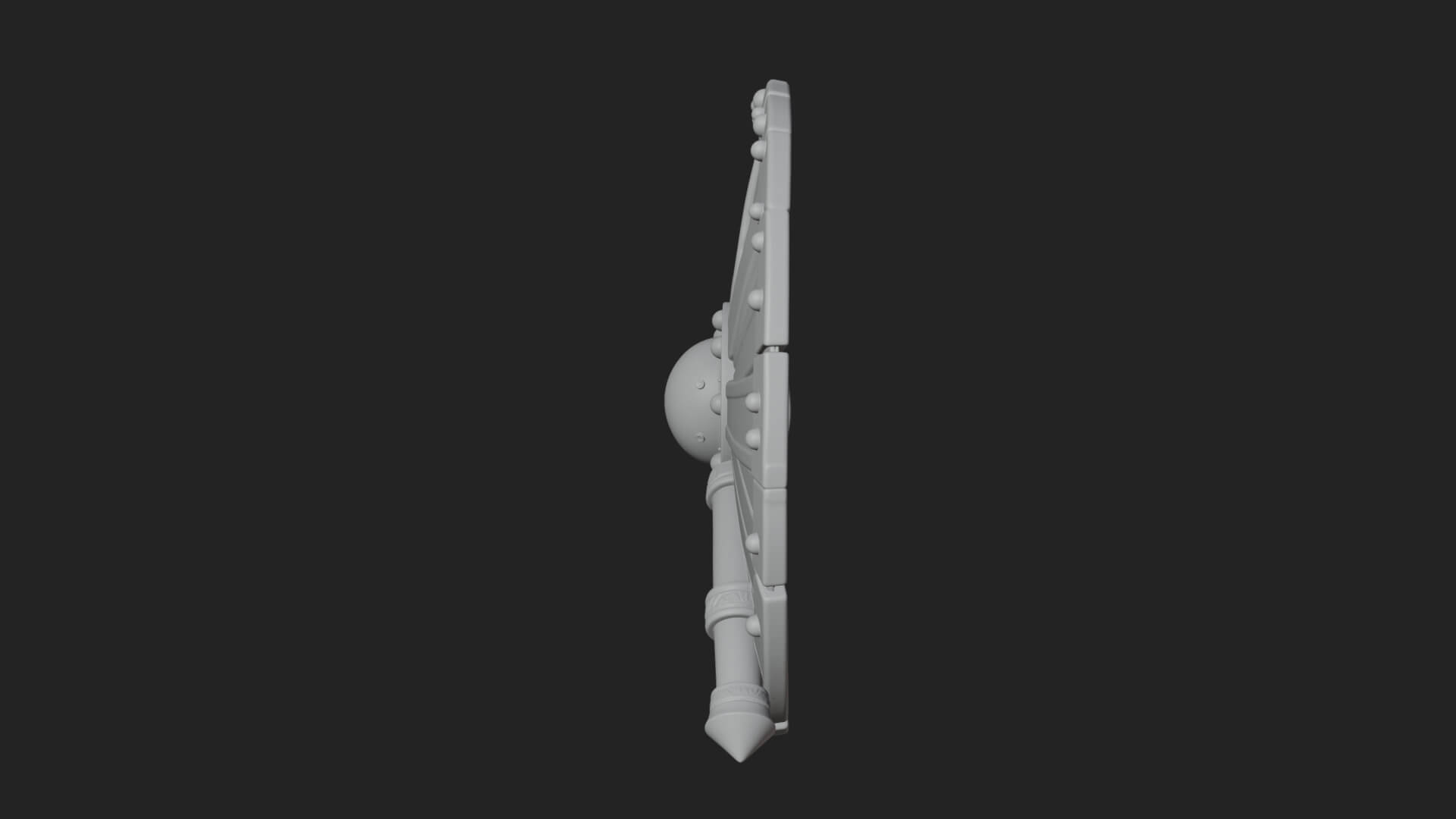 Riveted Round War Shield Model Design 20 3D Print Model 3D Model