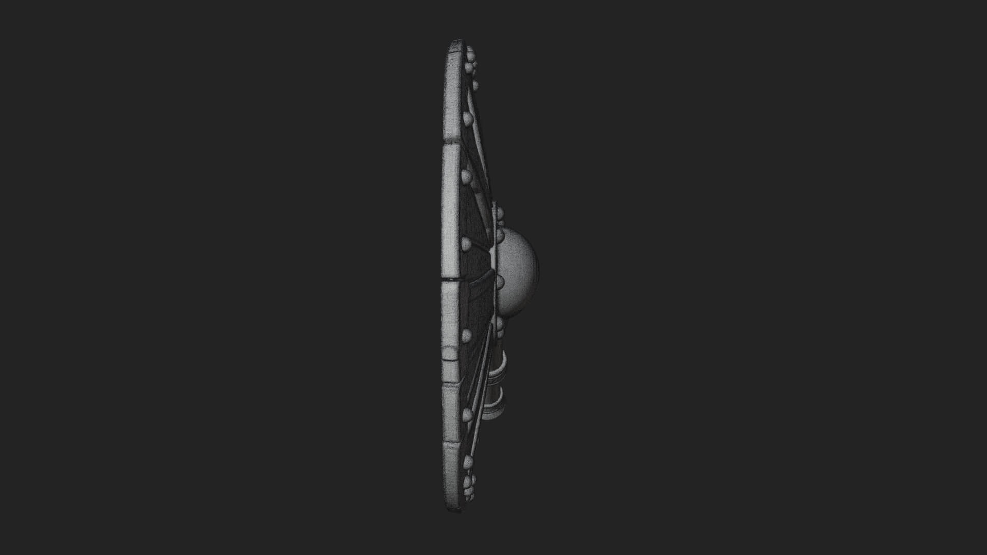 Riveted Round War Shield Model Design 20 3D Print Model 3D Model