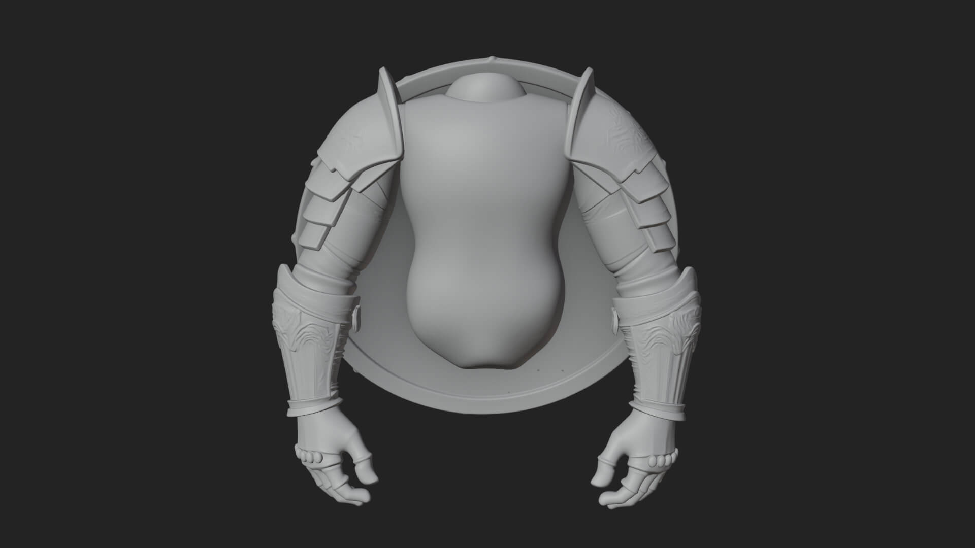 Riveted Round War Shield Model Design 21 3D Print Model 3D Model