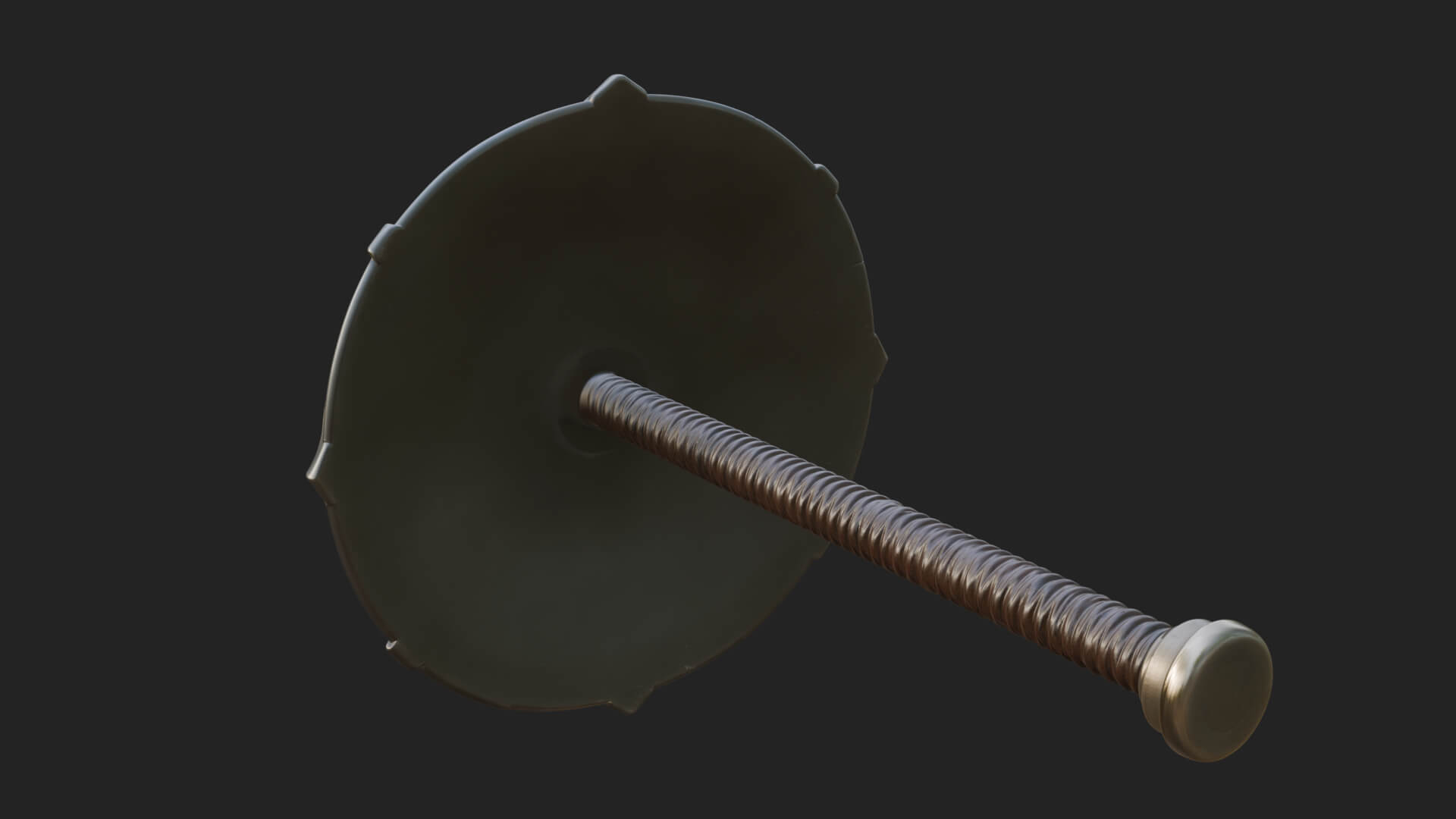 Riveted Round War Shield Model Design 23 3D Print Model 3D Model