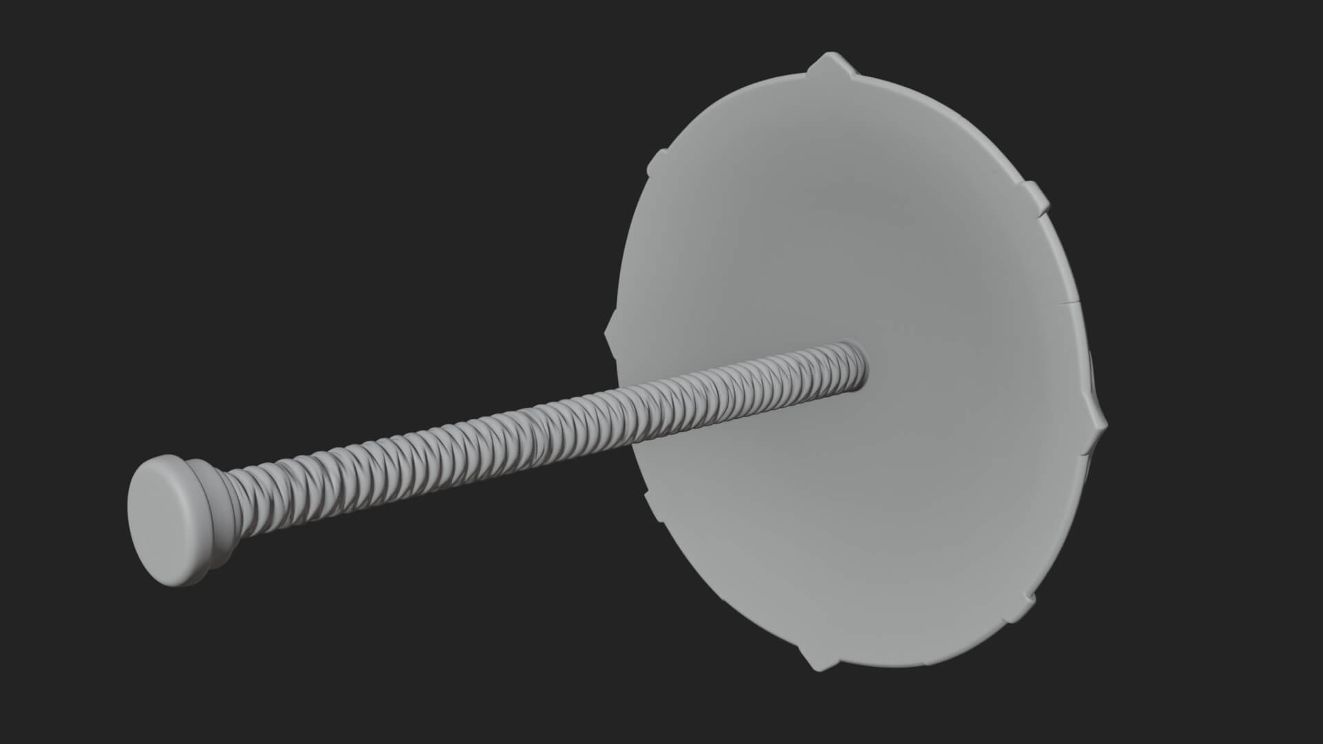 Riveted Round War Shield Model Design 23 3D Print Model 3D Model
