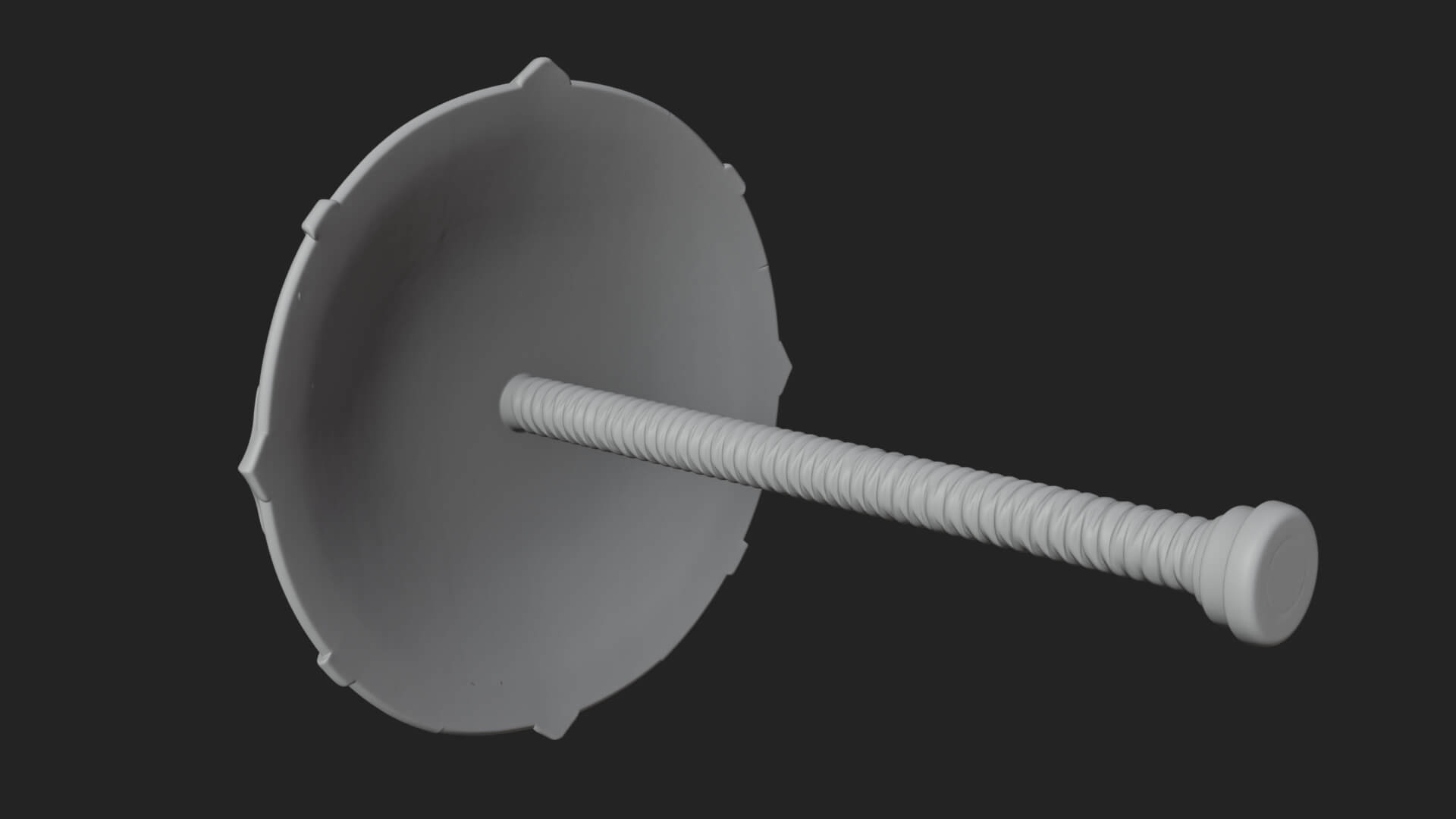 Riveted Round War Shield Model Design 23 3D Print Model 3D Model