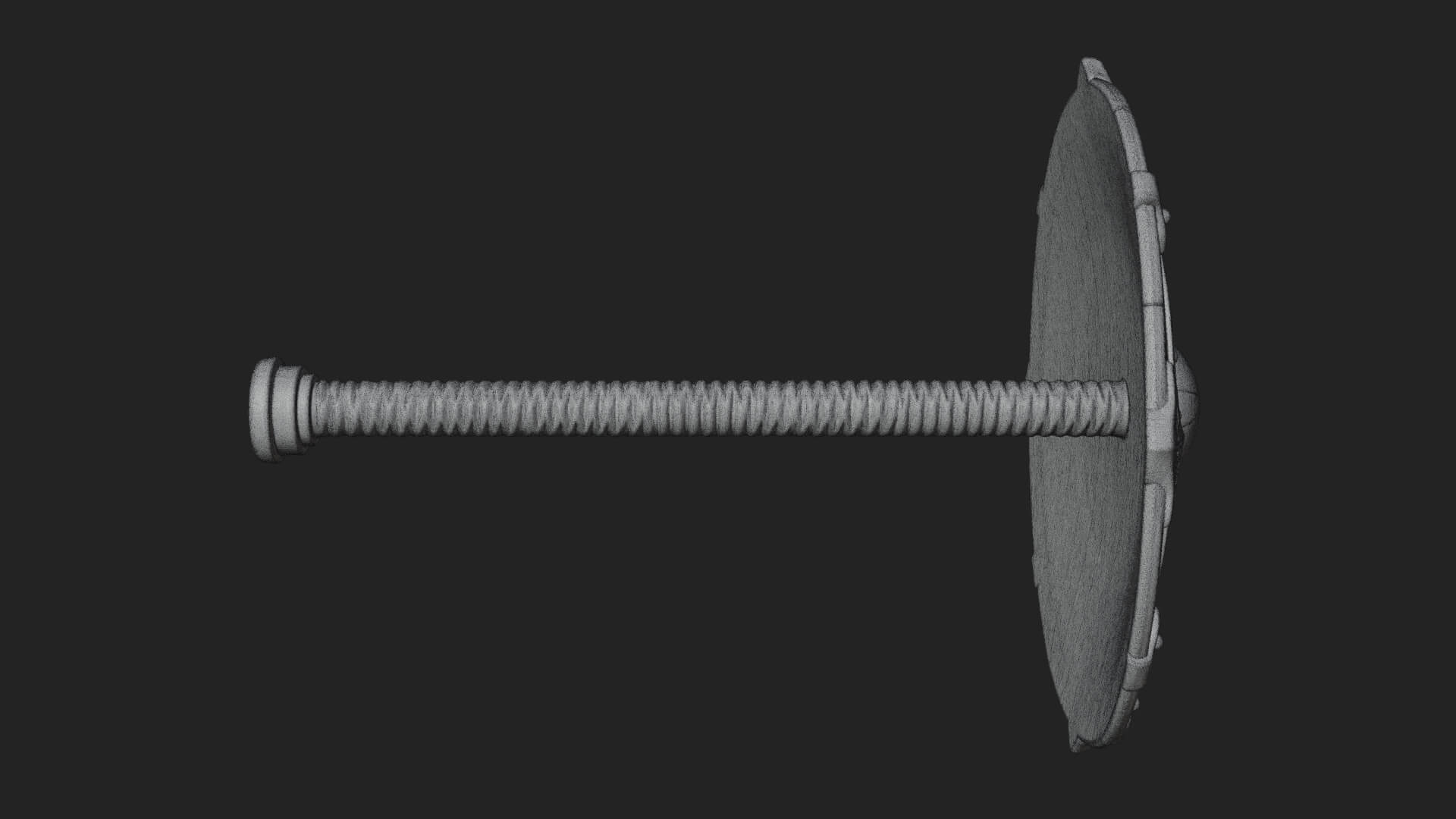 Riveted Round War Shield Model Design 23 3D Print Model 3D Model