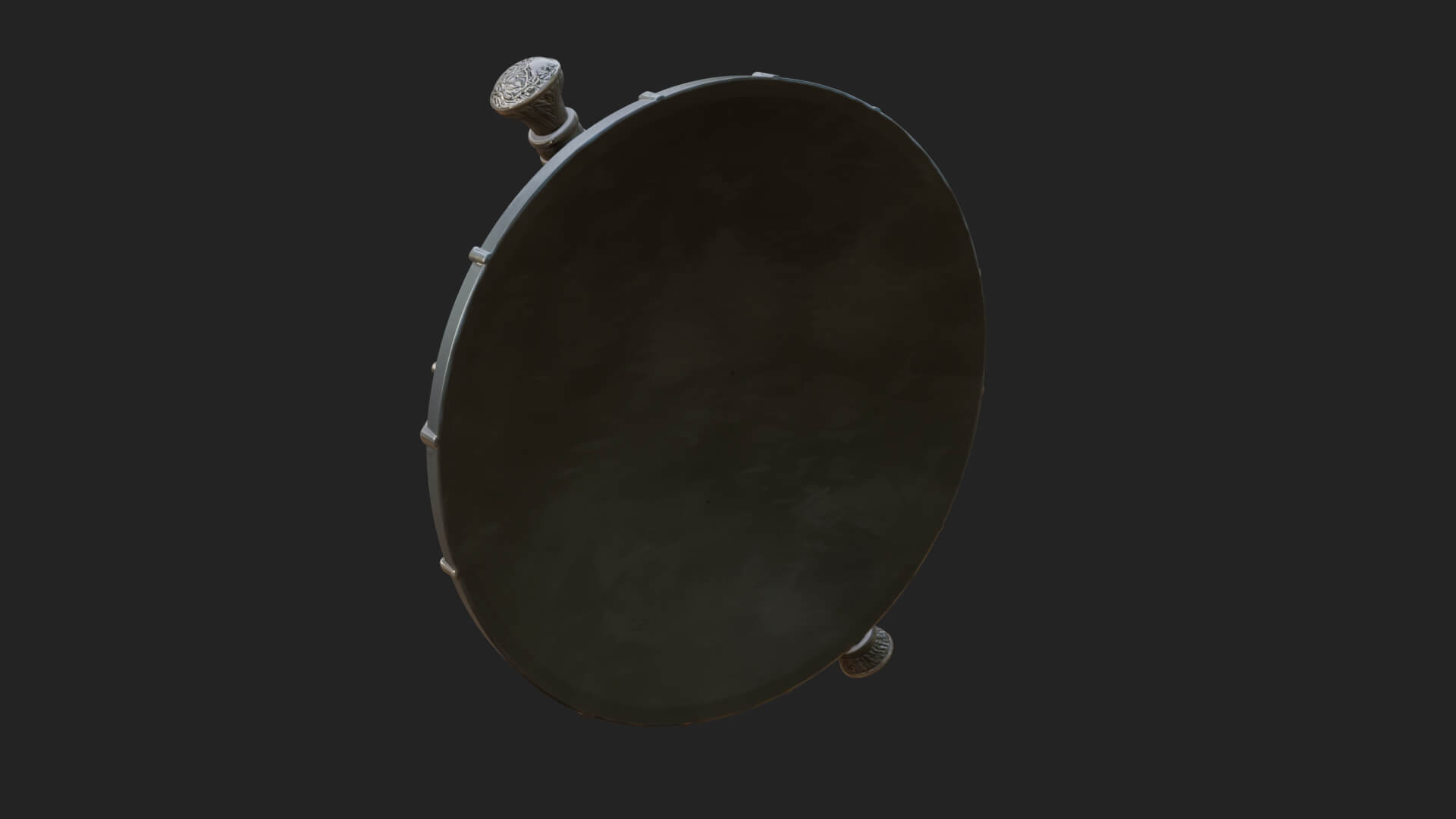 Riveted Round War Shield Model Design 25 3D Print Model 3D Model