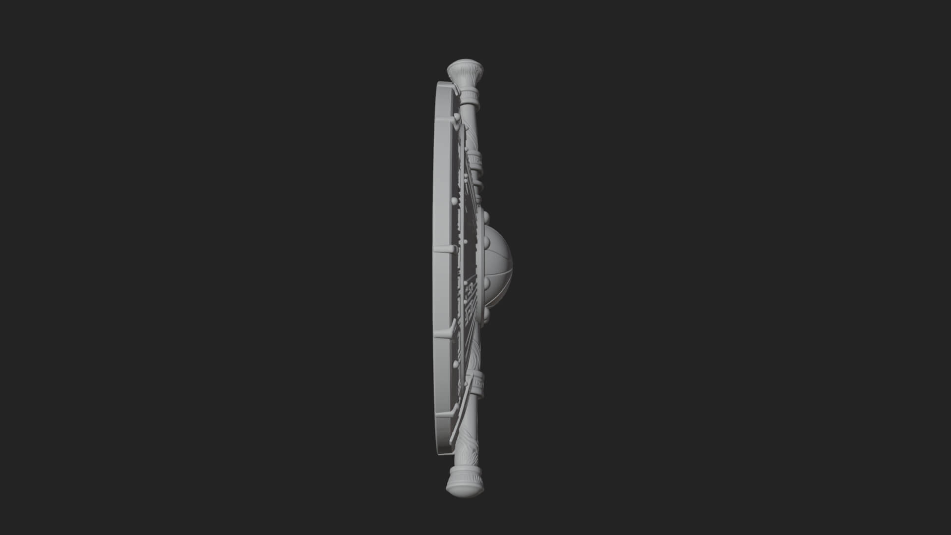 Riveted Round War Shield Model Design 25 3D Print Model 3D Model