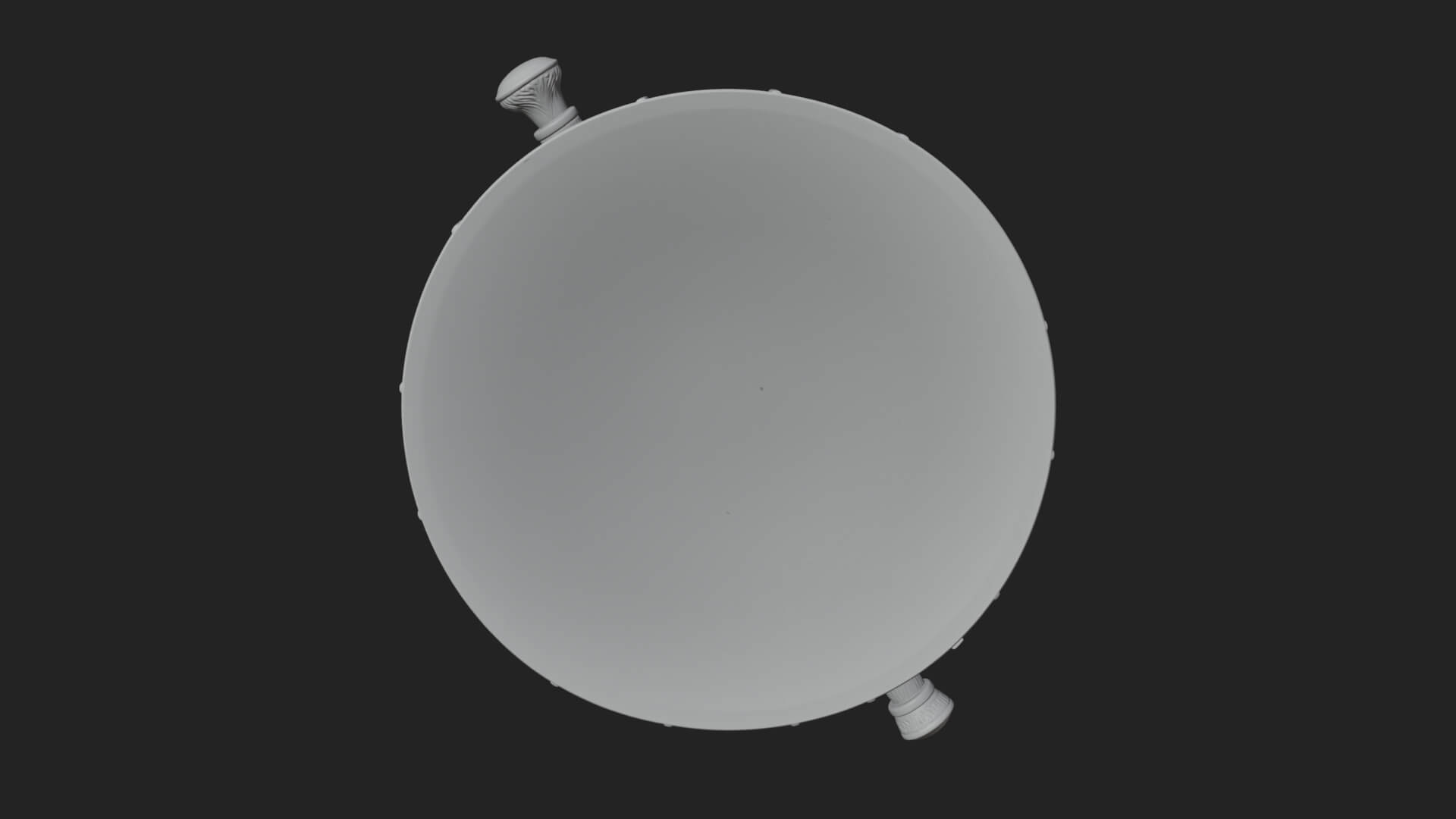 Riveted Round War Shield Model Design 25 3D Print Model 3D Model