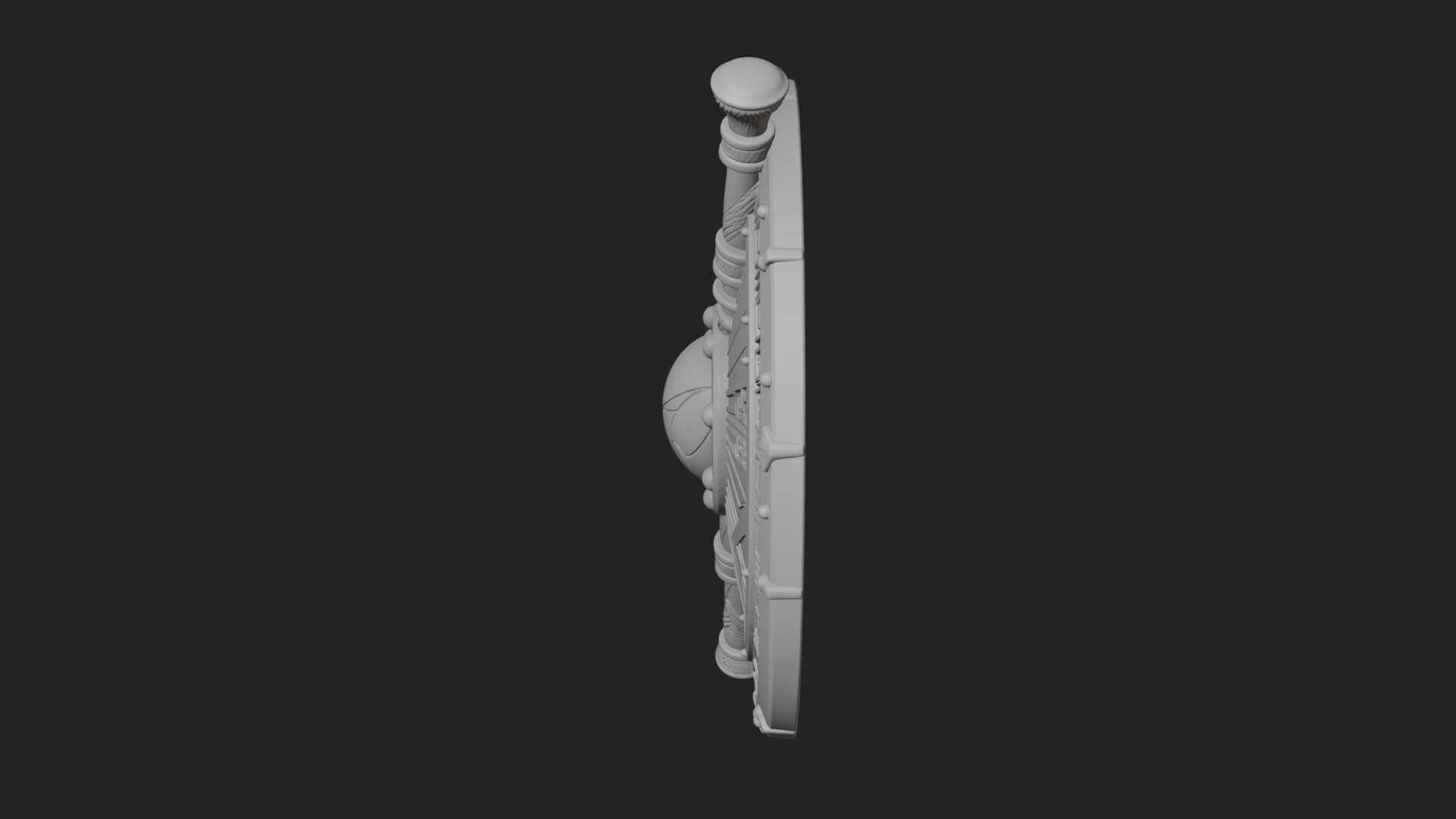 Riveted Round War Shield Model Design 25 3D Print Model 3D Model