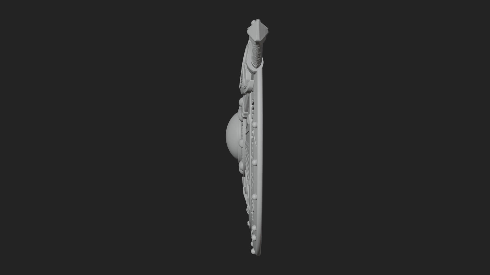 Riveted Round War Shield Model Design 26 3D Print Model 3D Model