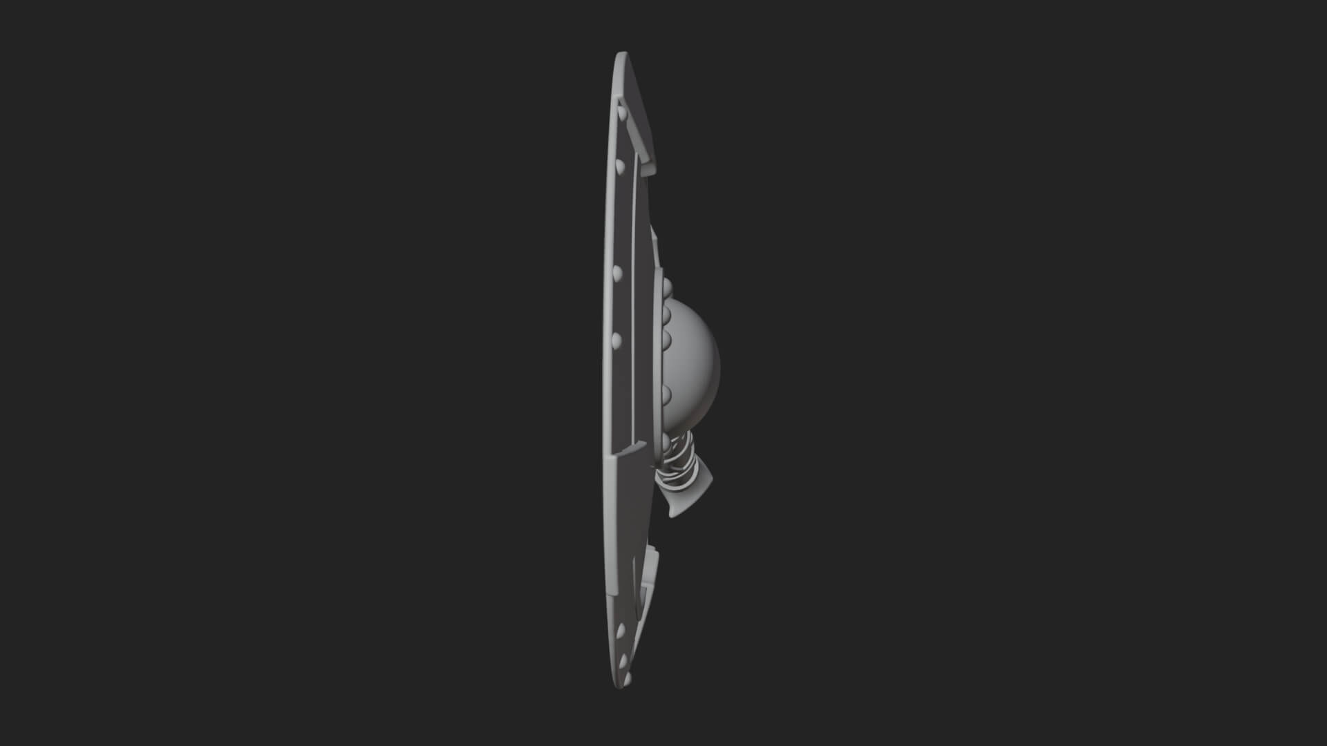 Riveted Round War Shield Model Design 27 3D Print Model 3D Model