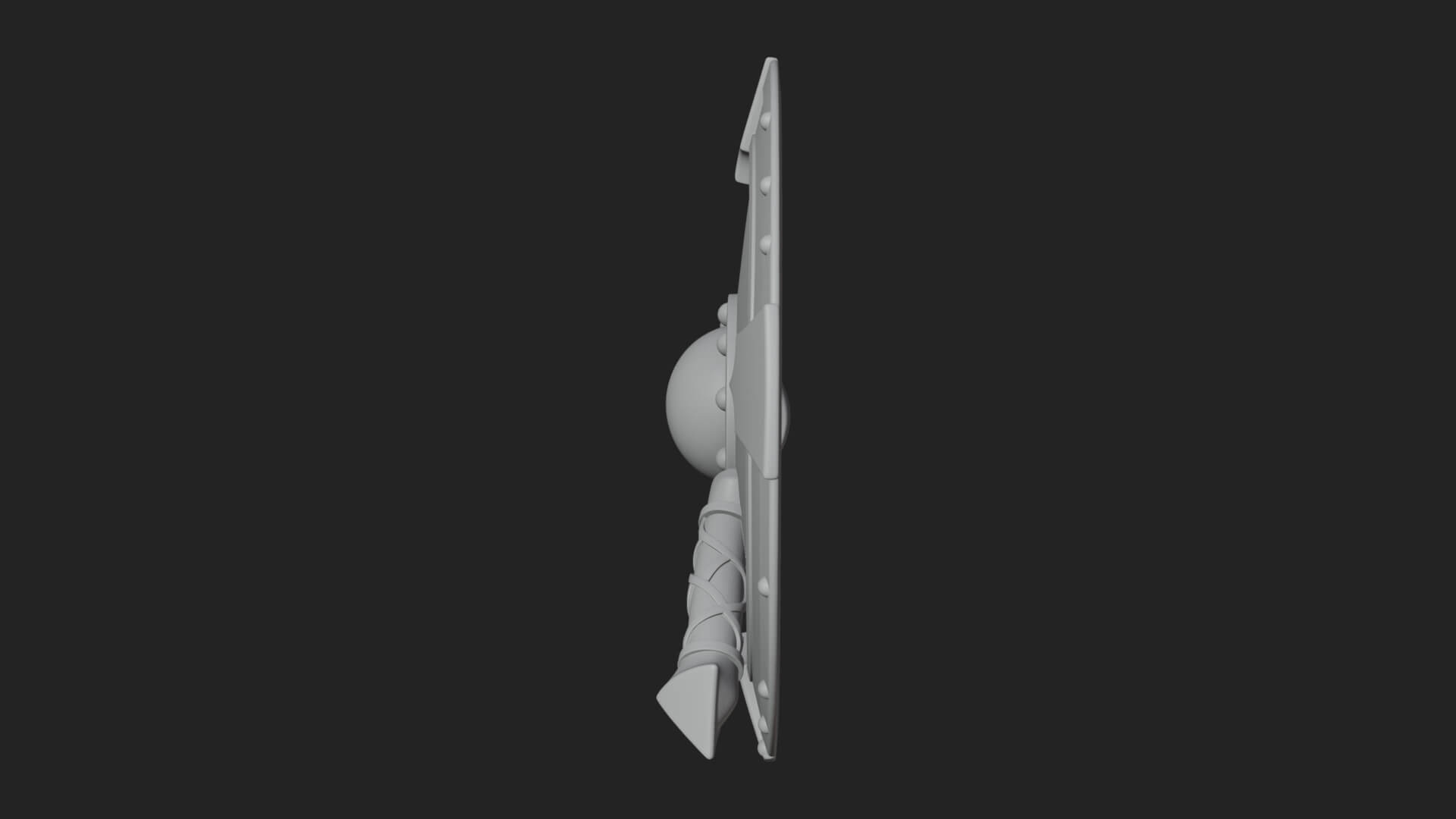 Riveted Round War Shield Model Design 27 3D Print Model 3D Model