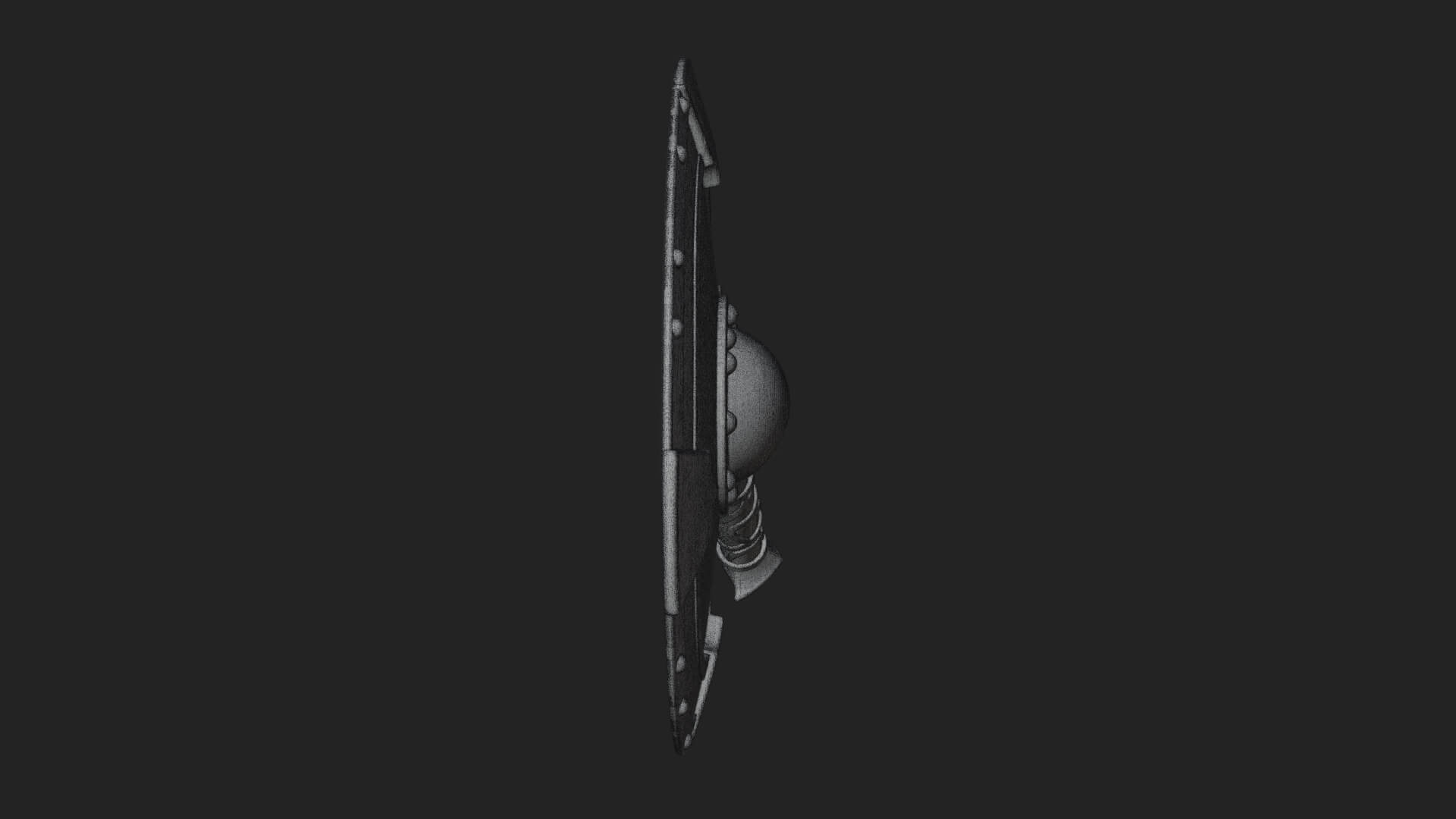 Riveted Round War Shield Model Design 27 3D Print Model 3D Model