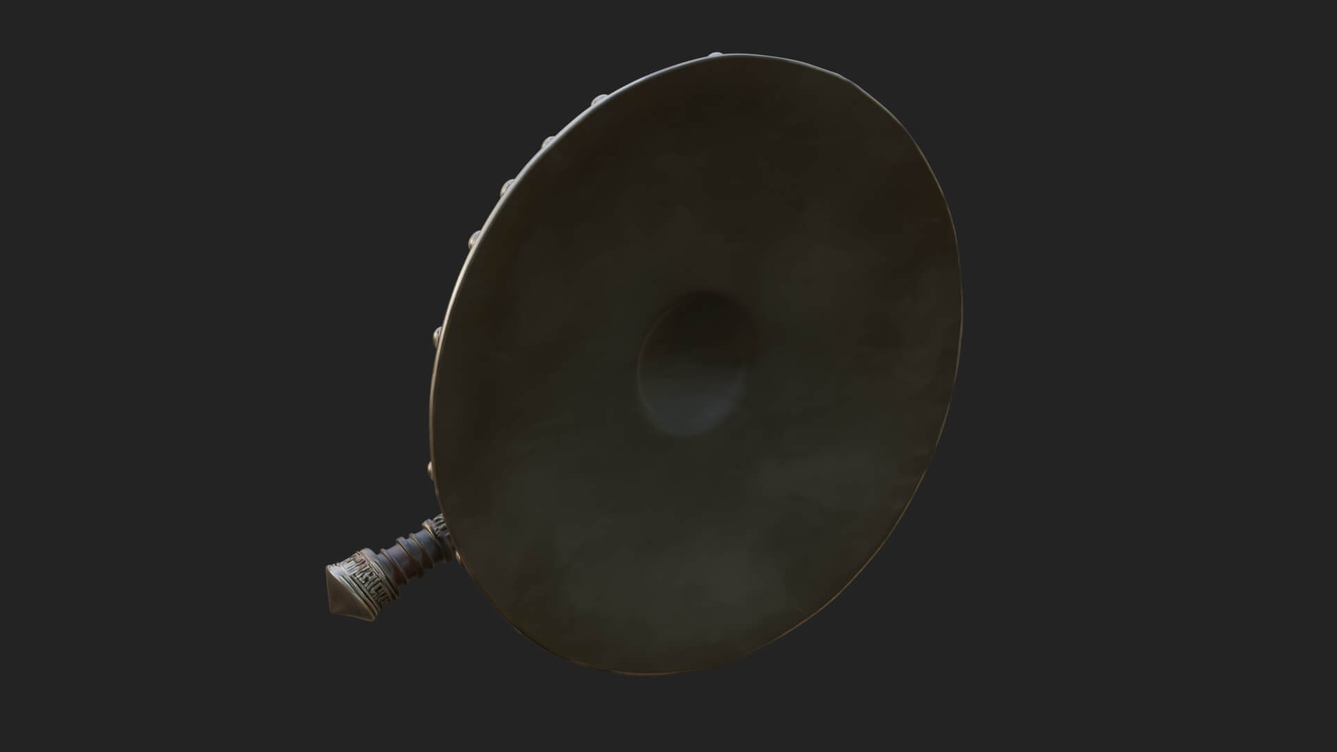 Riveted Round War Shield Model Design 28 3D Print Model 3D Model