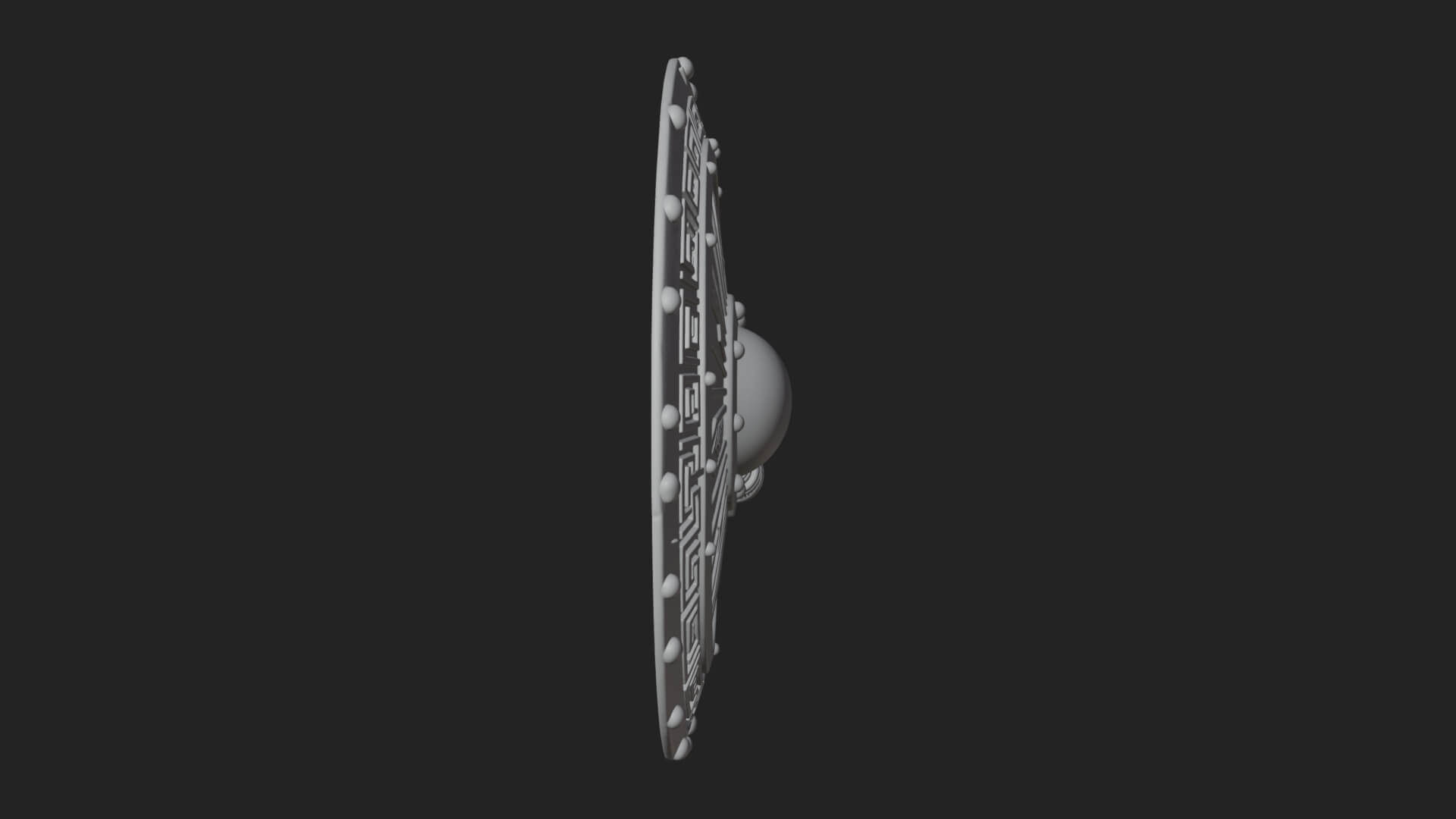Riveted Round War Shield Model Design 28 3D Print Model 3D Model