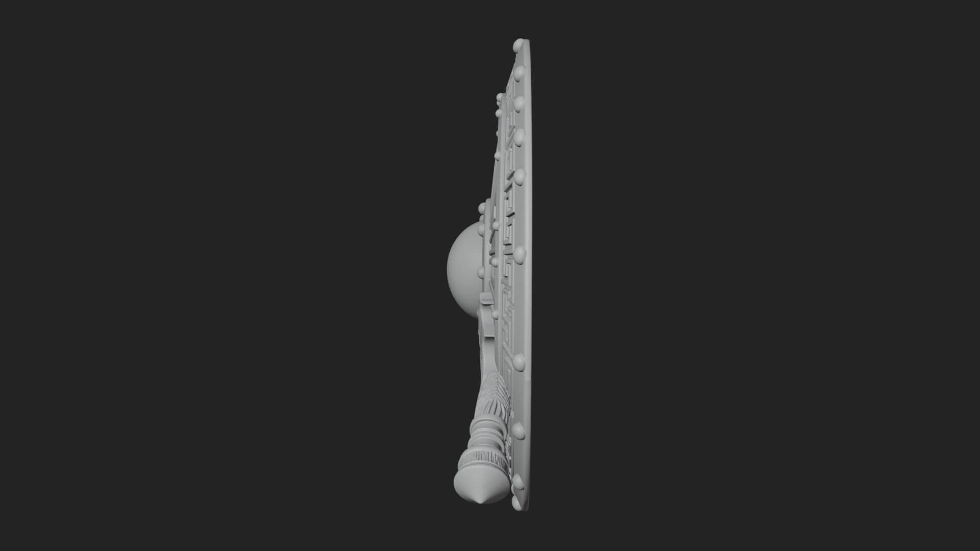 Riveted Round War Shield Model Design 28 3D Print Model 3D Model
