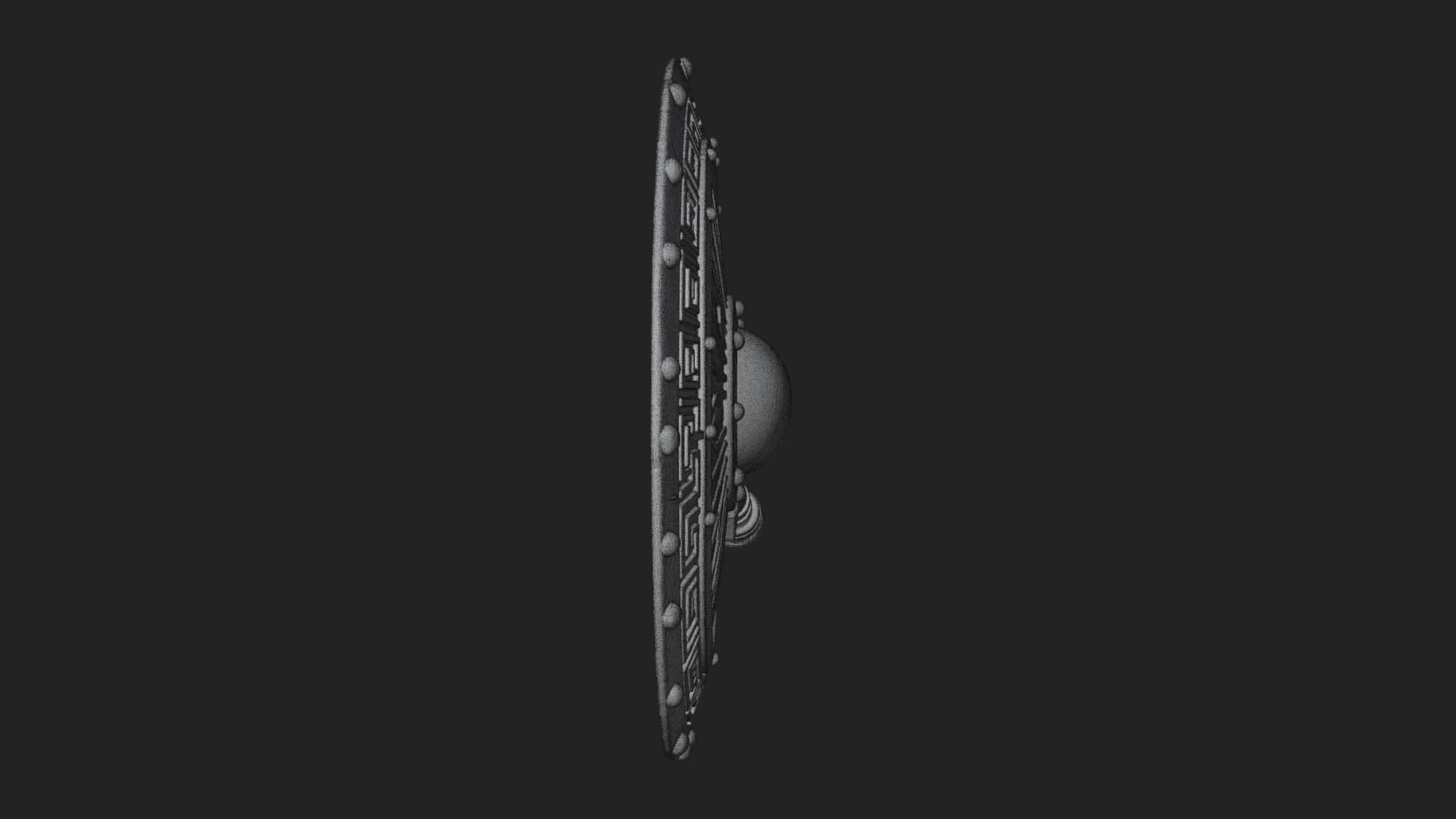 Riveted Round War Shield Model Design 28 3D Print Model 3D Model