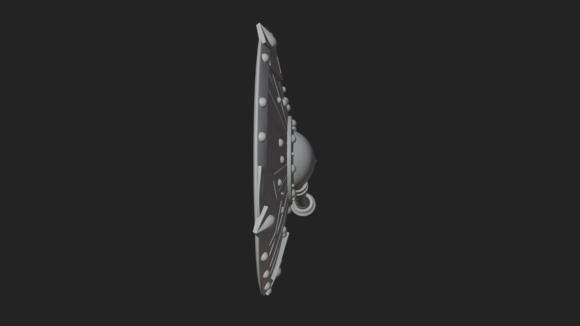 Riveted Round War Shield Model Design 3 3D Print Model 3D Model