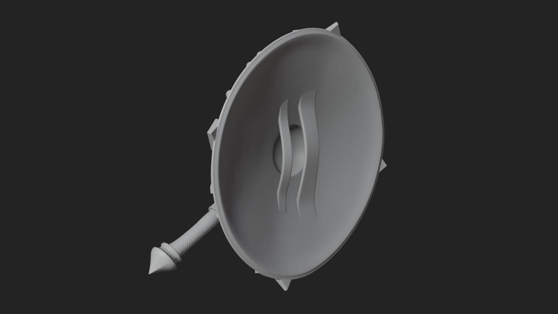 Riveted Round War Shield Model Design 3 3D Print Model 3D Model