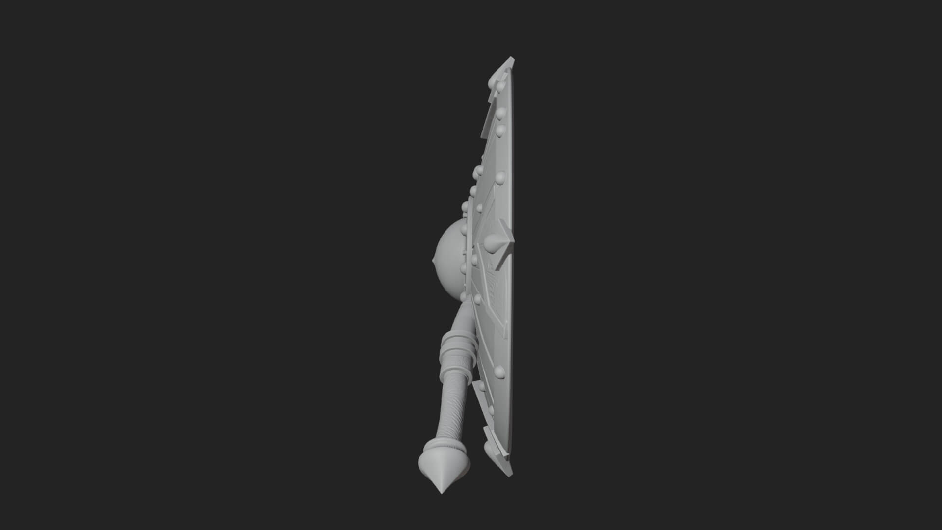 Riveted Round War Shield Model Design 3 3D Print Model 3D Model