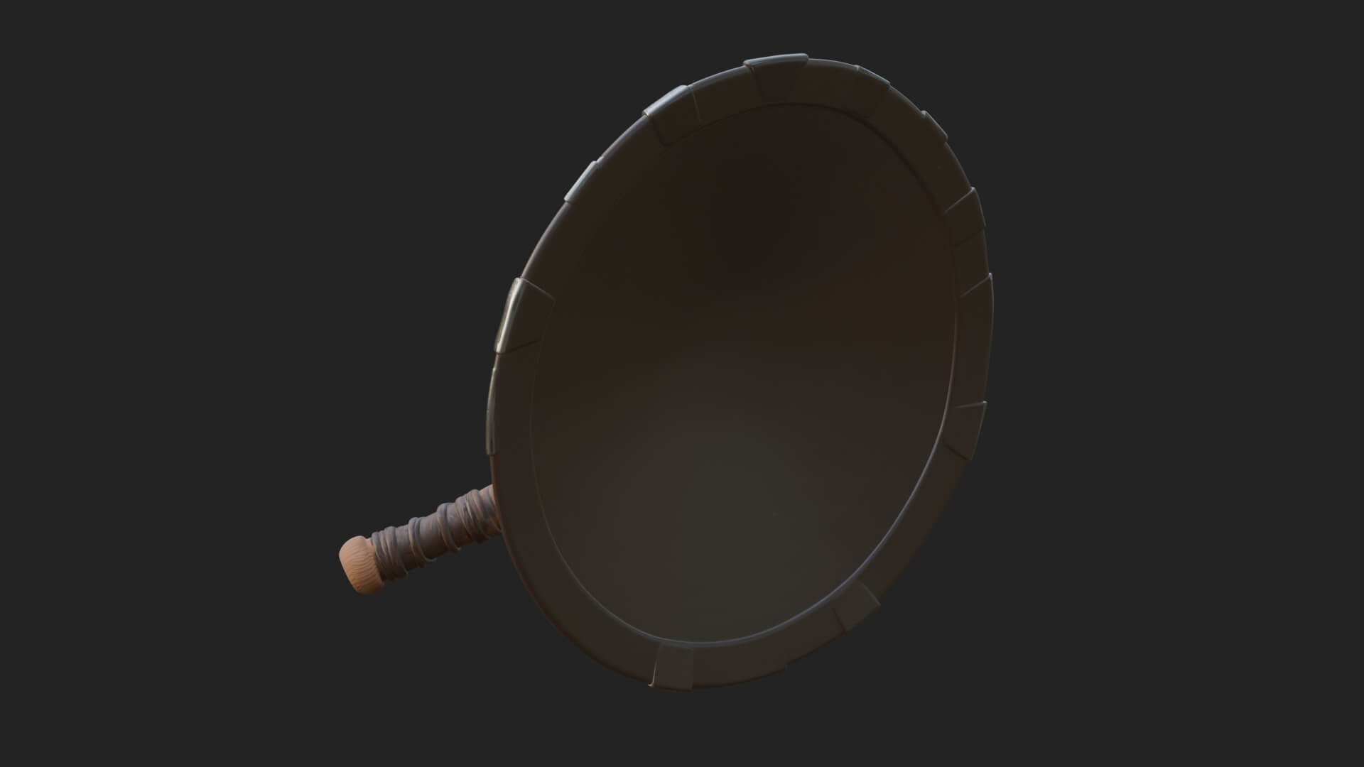 Riveted Round War Shield Model Design 6 3D Print Model 3D Model