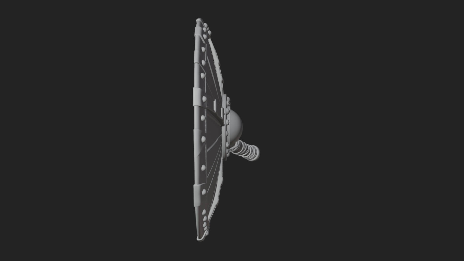Riveted Round War Shield Model Design 6 3D Print Model 3D Model