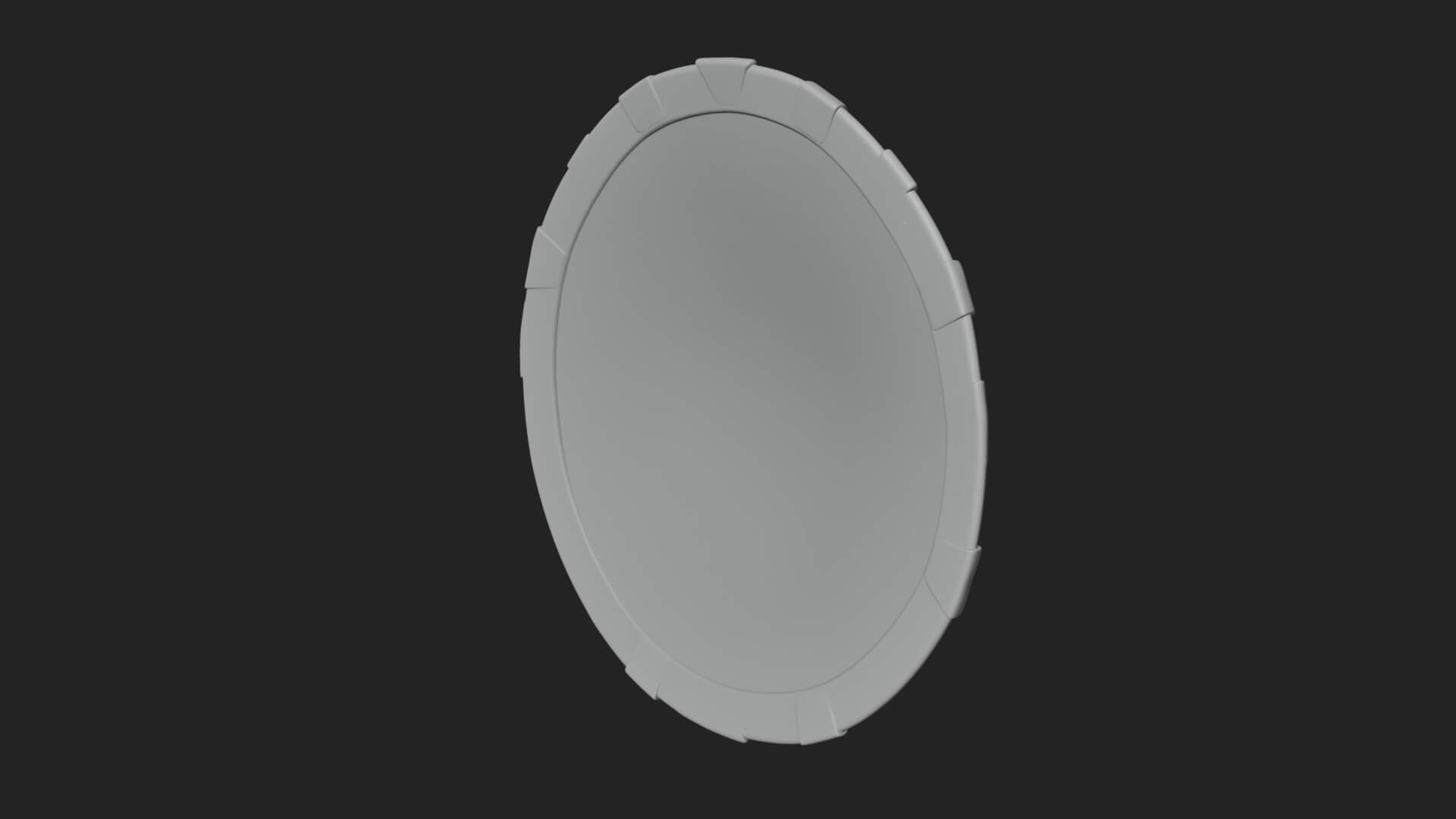 Riveted Round War Shield Model Design 6 3D Print Model 3D Model