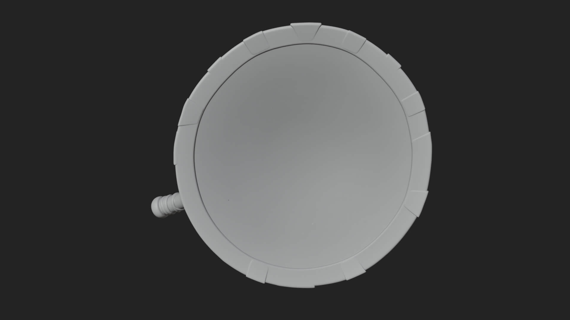 Riveted Round War Shield Model Design 6 3D Print Model 3D Model