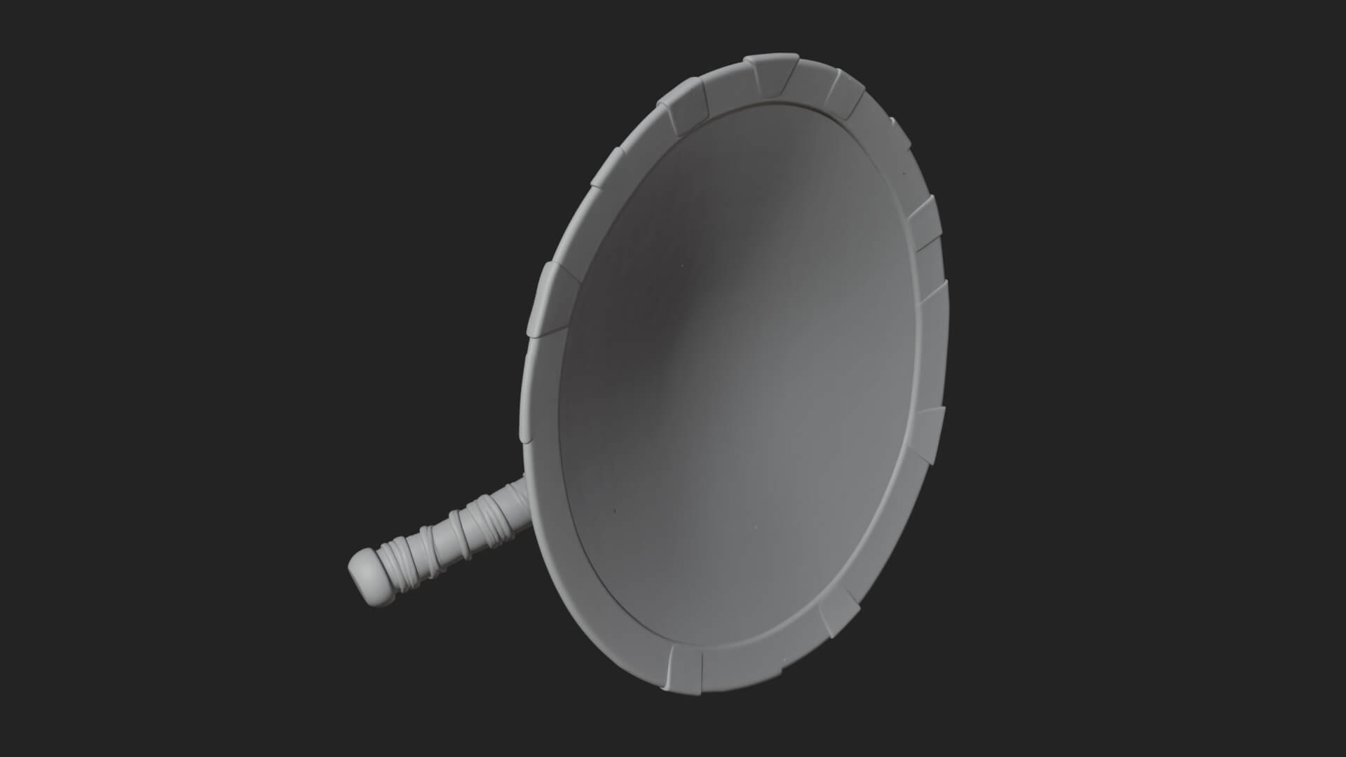 Riveted Round War Shield Model Design 6 3D Print Model 3D Model