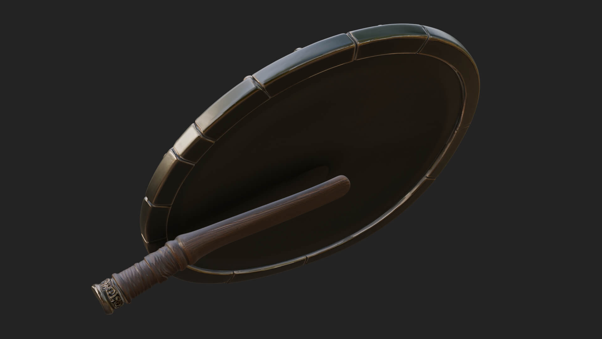 Riveted Round War Shield Model Design 9 3D Print Model 3D Model