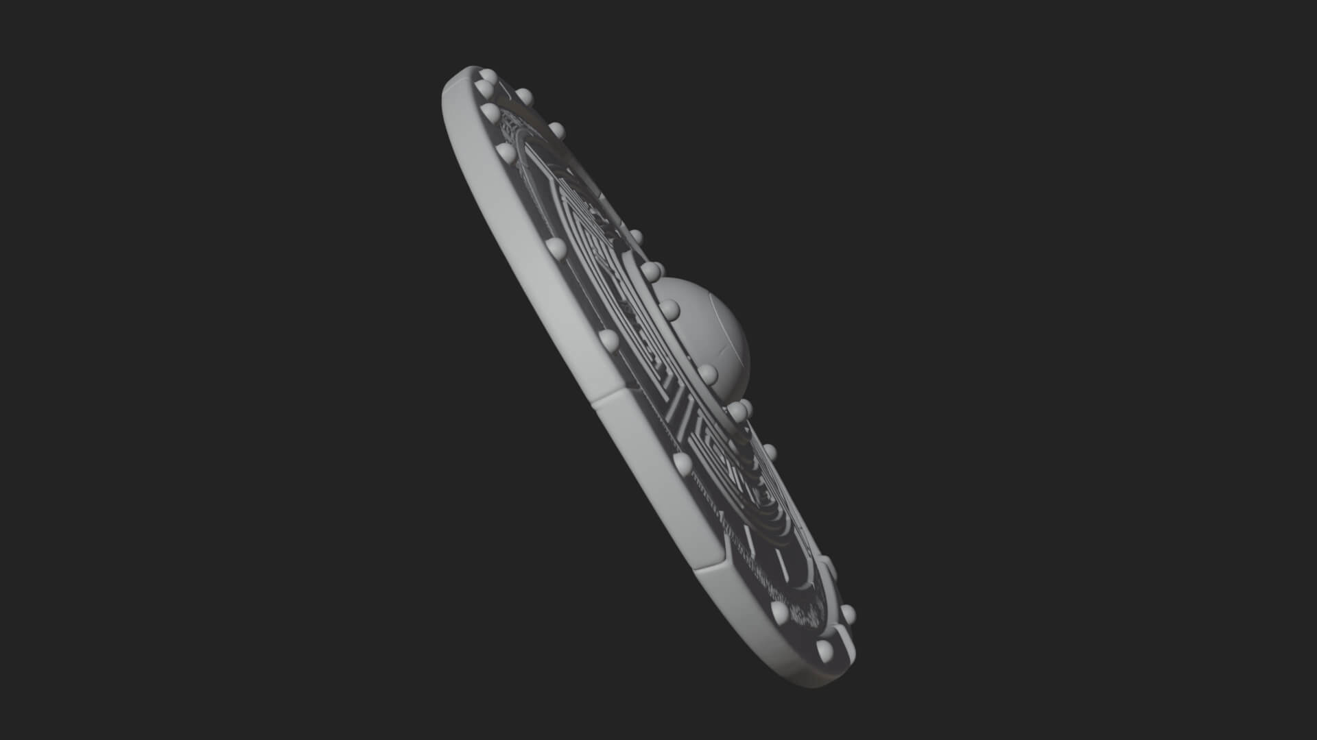 Riveted Round War Shield Model Design 9 3D Print Model 3D Model