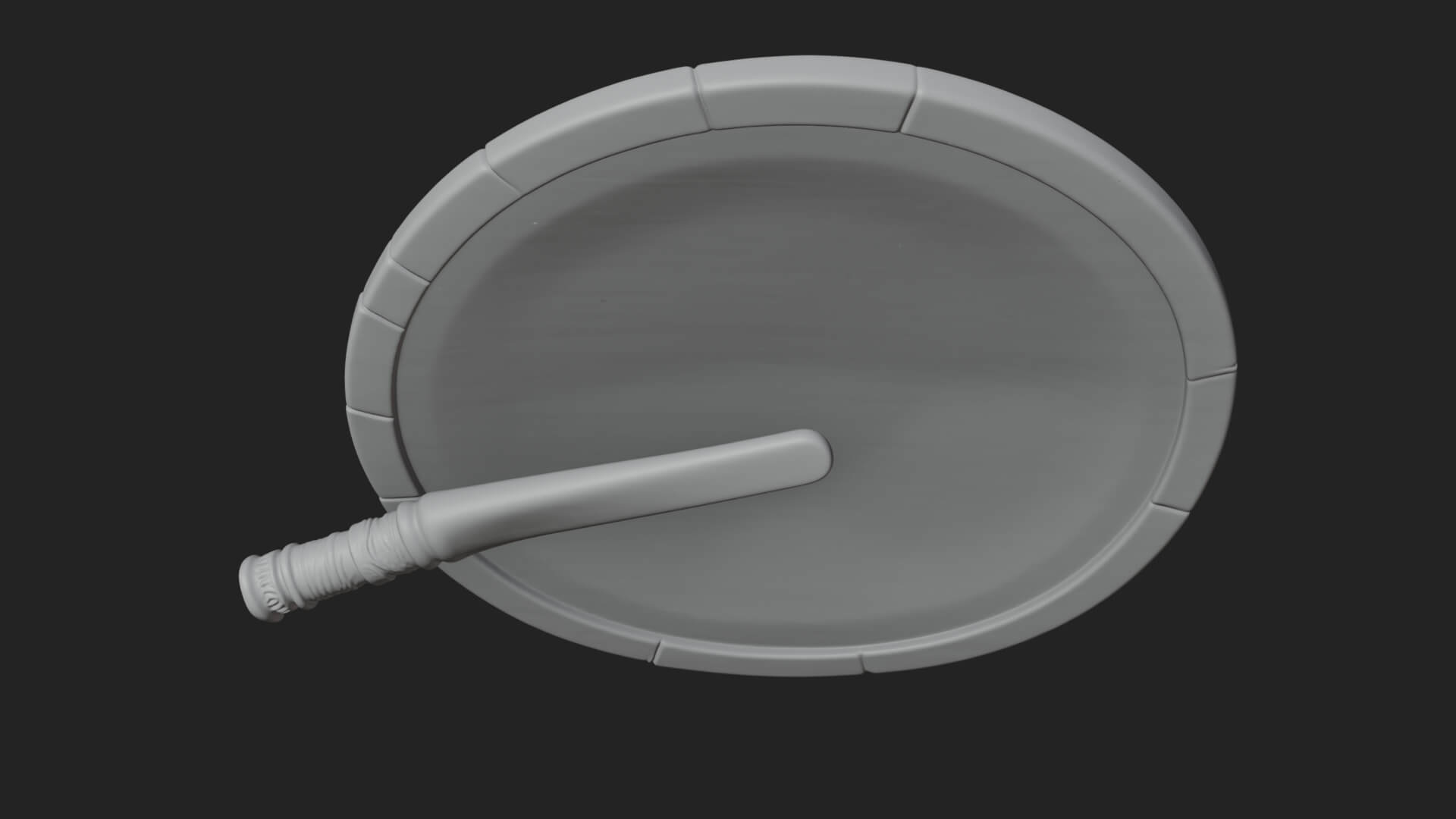 Riveted Round War Shield Model Design 9 3D Print Model 3D Model