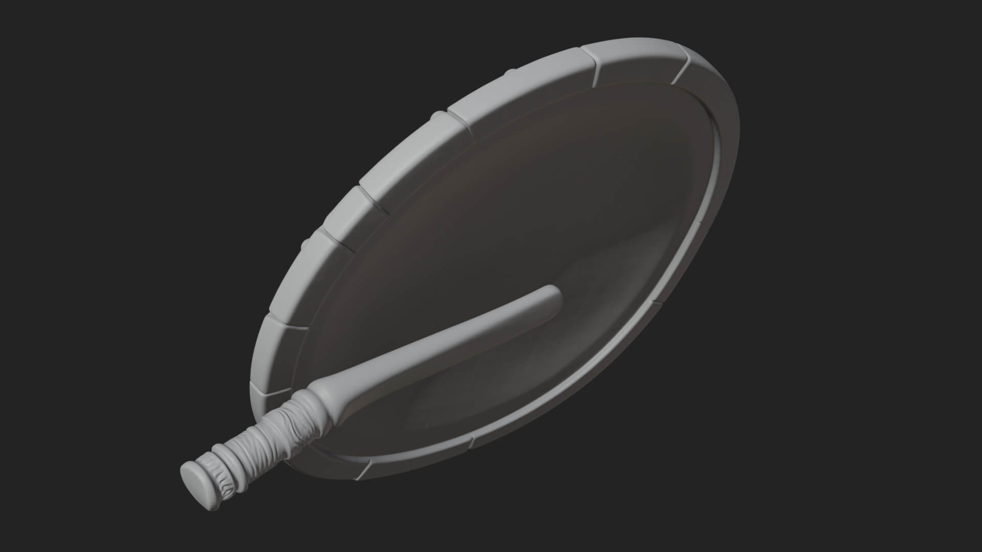 Riveted Round War Shield Model Design 9 3D Print Model 3D Model