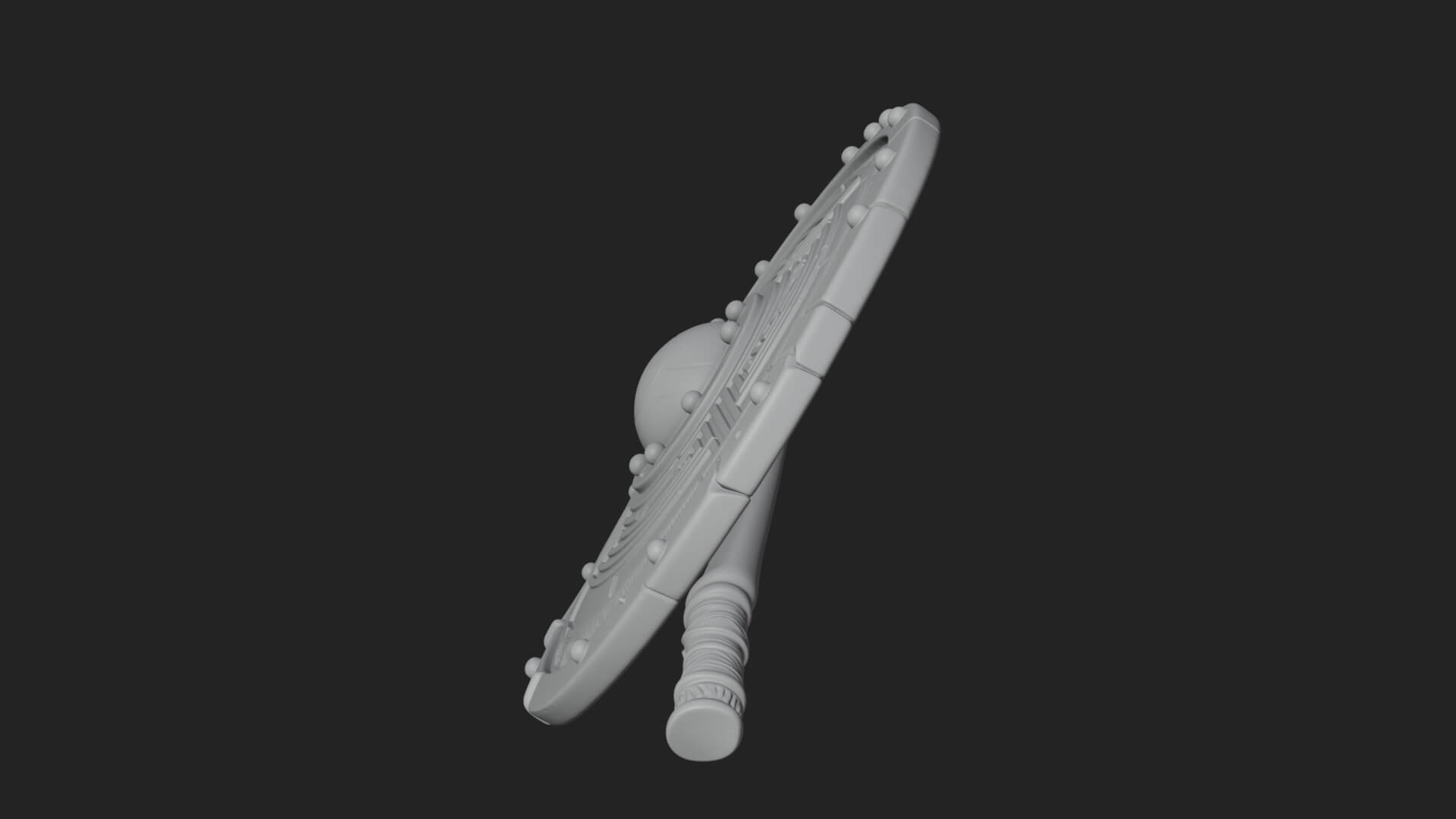 Riveted Round War Shield Model Design 9 3D Print Model 3D Model