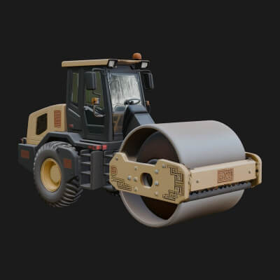 Road Roller Model Design 1 3D Print Model