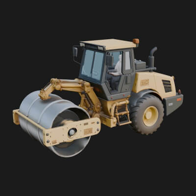 Road Roller Model Design 2 3D Print Model