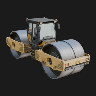 Road Roller Model Design 3 3D Print Model