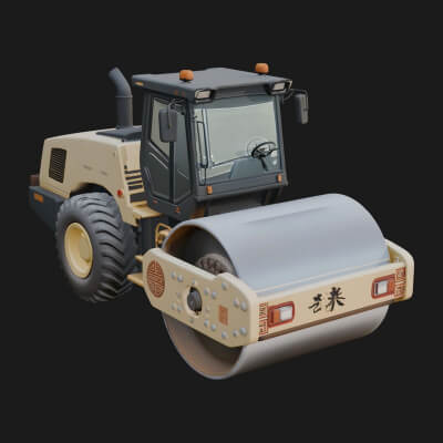 Road Roller Model Design 4 3D Print Model