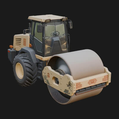 Road Roller Model Design 5 3D Print Model