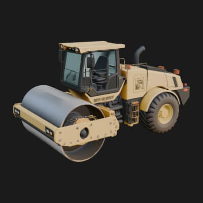 Road Roller Model Design 6 3D Print Model