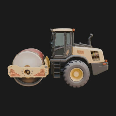 Road Roller Model Design 7 3D Print Model