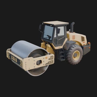 Road Roller Model Design 8 3D Print Model