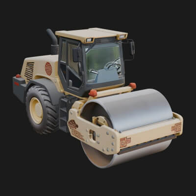 Road Roller Model Design 9 3D Print Model