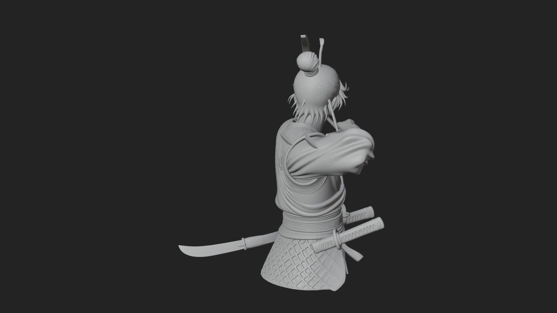 Robed Archer with Bow Statue Design 16 3D Print Model 3D Model